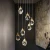 Import Decoration dining room light luxury crystal duplex stair light creative bedside small decoration pendant lamp modern from China