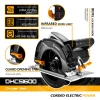 DEKO 1600W Circular Saw Power Tools High Power with Blade Dust Passage Multi-function Cutting Machine
