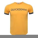 Designer Fit Men's Gym 100%  Pima Cotton Printed Neck Black T Shirt Custom Logo In Stock Wholesale Hip Hop T-Shirt