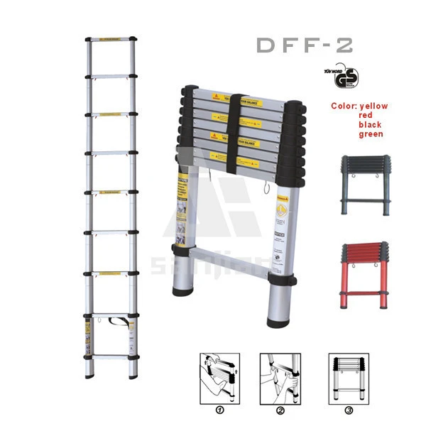 DFF-2 3 step aluminum telescopic portable ladder en131