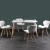 Import Dining Room Sets White Nordic Round Restaurant Dinning Furniture Modern Luxury Solid Wood Metal Chair And Table Dining Room Sets from China