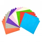 Disposable 33X33Cm 1/4 Folding Happy Birthday Party Custom Gold Paper Napkin