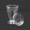 Disposable clear custom plastic ice cream cups with lids