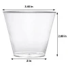 Disposable Cups 9-ounce  Plastic Tumblers for Wedding  Party Punch Cups Plastic Wine Tumblers Plastic Cocktail Glass