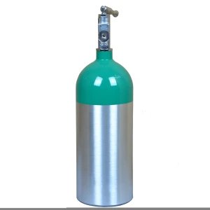 DOT 5.9L Aluminum Medical Grade small Oxygen Cylinder size portable breathing cylinder commercial oxygen cylinder d type