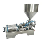 double filling nozzle viscous liquids filler with big hopper