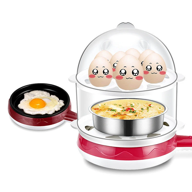 Double-layer Egg Boiler Non-stick Pan Egg Steaming Machine Small Electric Frying Pan