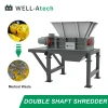 Double Shaft Shredder Kitchen E Waste Cardboard Pet Bottle Industrial Shredding Machine