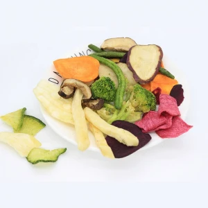 Dried vegetable flakes chips snack vacuum fried mixed vegetable chips
