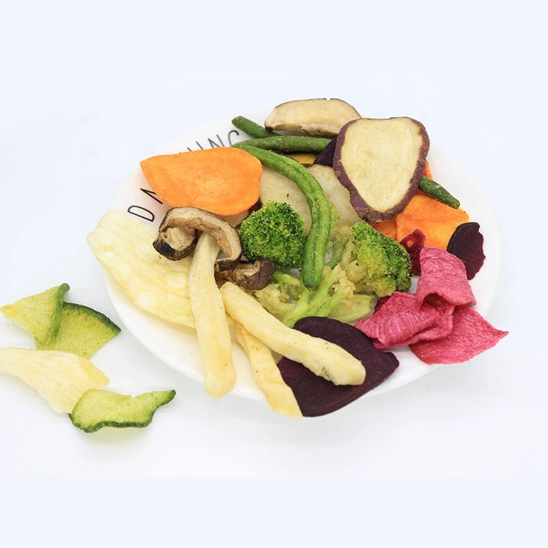Dried vegetable flakes chips snack vacuum fried mixed vegetable chips