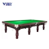 Drop ball pocket with metal slide rail 12ft snooker billiards table with cheap price
