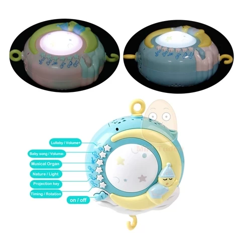 Drop Shipping Bed Bell Baby Music Crib Mobile Toys Musical Projection Box Hanging Rattle Bracket Holder Sleeping Toy Baby Mobile
