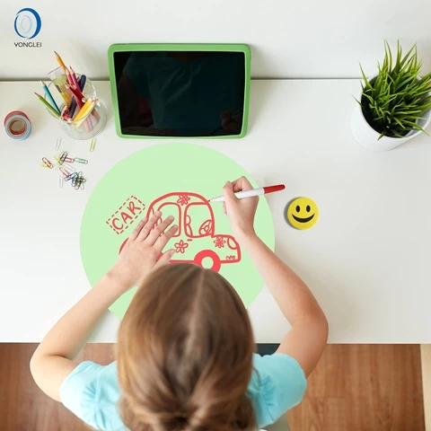 DS2.0-1A1 Removable dry erase peel and stick whiteboard sheet sticker white board for kids desk