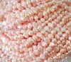 dyed pink baroque pearls