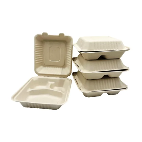 Buy Eco Friendly Disposable Compostable Sugarcane Clamshell Takeaway ...