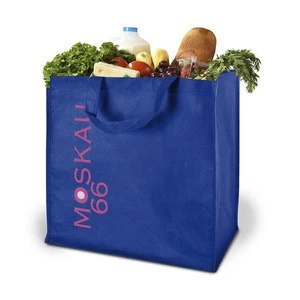 Eco Friendly Tote Grocery Shopping Fabric PP Laminated Recyclable Non Woven Bag