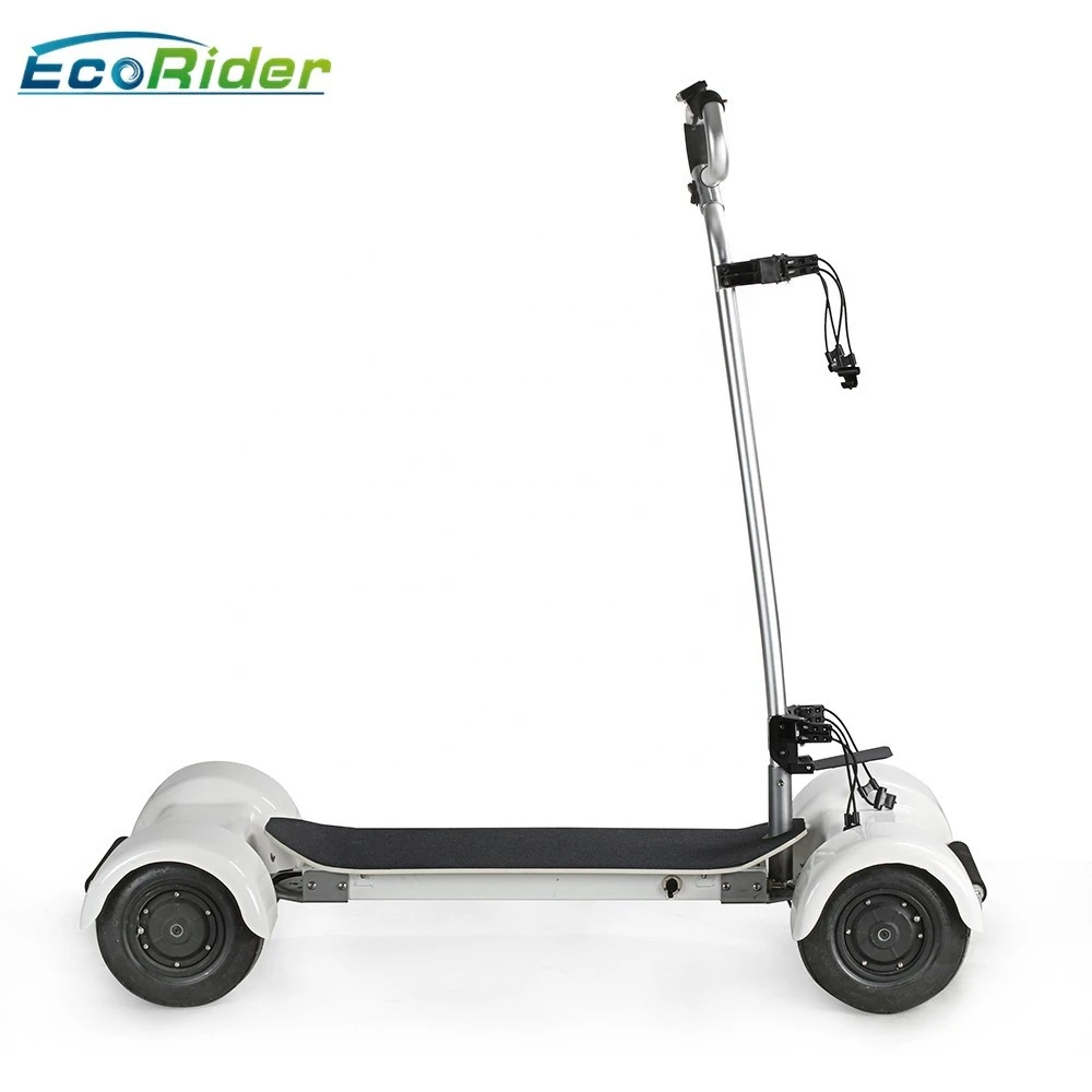 EcoRider White Golf Cart Mobility Scooter 10 inch Tire 4 Wheels Electric Golf Scooter Golf Board