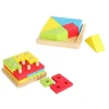 Educational kids math game 4 in 1 baby wooden toy blocks