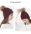 Import EE198 Winter Warm Pom Knit Beanies Caps Solid Colors Pompom Ski Knit Hat Skullies Beanie Cap Women Cuffed Knitted Hats from India