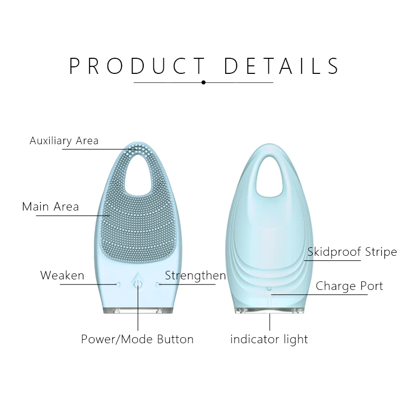 Electric silicone face brush massager OEM custom face mask brush Deep Pore Cleaning face brush