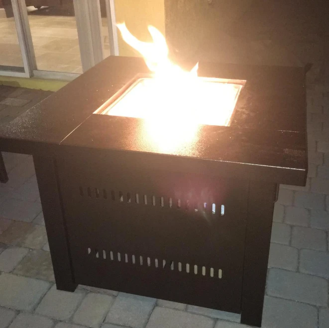 Enjoy Garden Life Corten Steel Fire Pit Table Nature Gas or Propane