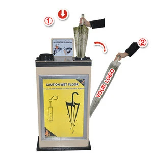equipment for hotel lobby automatic plastic bag dispenser auto umbrella wrapper machine