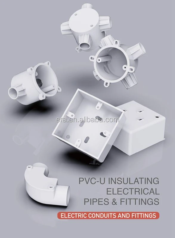 ERA plastic/PVC DIN Electrical Conduit Fitting 90 degree inspection elbow