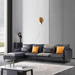 European Home Furniture Grey Fabric New Designs Living Room Sofas