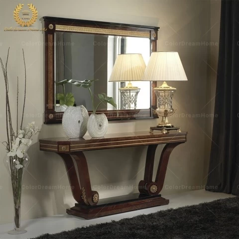 European living room furniture wooden console table