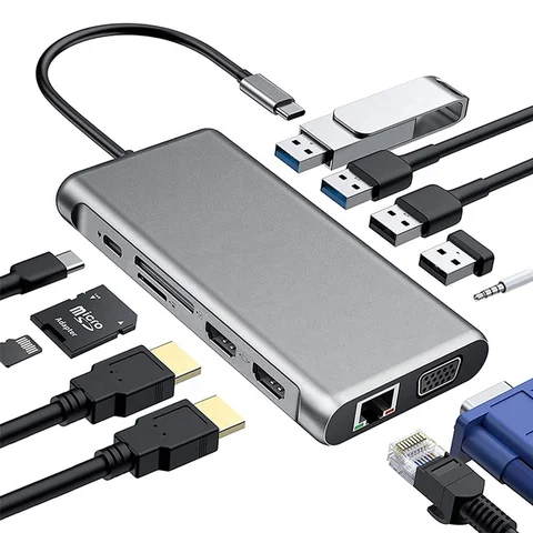 Buy Extension Cable Multiple Port Dock 3.1 Usb C Hub Displayport ...