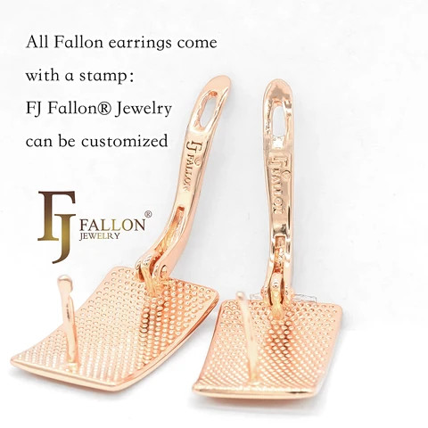 F82100604 FJ Fallon Fashion Jewelry Filigree earrings plated in Rose Gold brass based