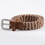 Fabric Belt Womens Belt 25 mm Wide Narrow Comfortable Elasticated Plaited Belt