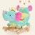 Import Factory audit soft rocking chair blue elephant stuffed animal baby ride on toy from China