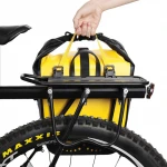 Factory Black Bike Bag Waterproof Bike Pannier Bag Rack Bicycle Saddle Bag