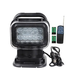 Factory direct magnetic 7inch 50w marine led search light with remote control rechargeable led work light searchlights