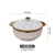 Import factory direct sell big casserole ceramic buffet soup pot with gold color cheap soup pots from China