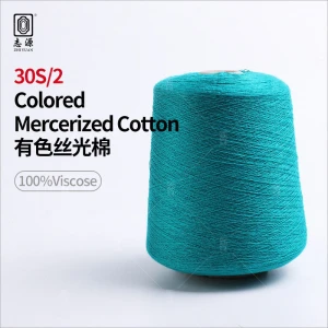 Factory Price 100% Viscose Colored Mercerized Cotton Yarn