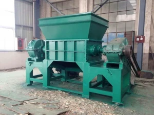 factory price double shaft industrial waste tire crusher plastic crushing machine