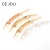 Factory price long curved metal barrettes hair pins hammered effect women hair accessories clips