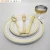 Import Factory Sell Gold Rim Dinnerware Set plastic Disposable Tableware for Party from China