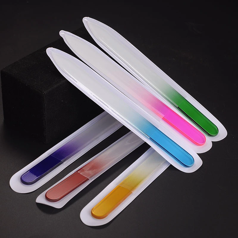 Factory Selling Personalized Gradient Nail Files Wholesale Glass Material Nail Files