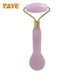 Factory Supply Jade Roller Natural Tumbled Rose Quartz Jade Therapy Facial Massage Roller