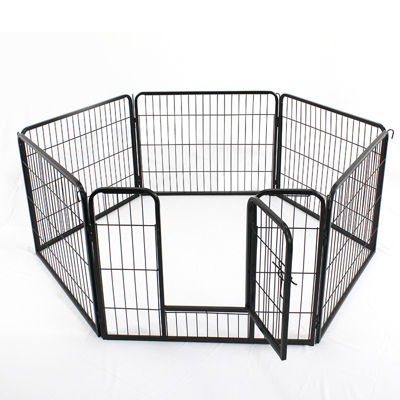 FactoryHeavy Duty  Powder Metal coating strong pet enclosure Dog Crate fence Strong  Kennel Playpen 6 8 panels in stock