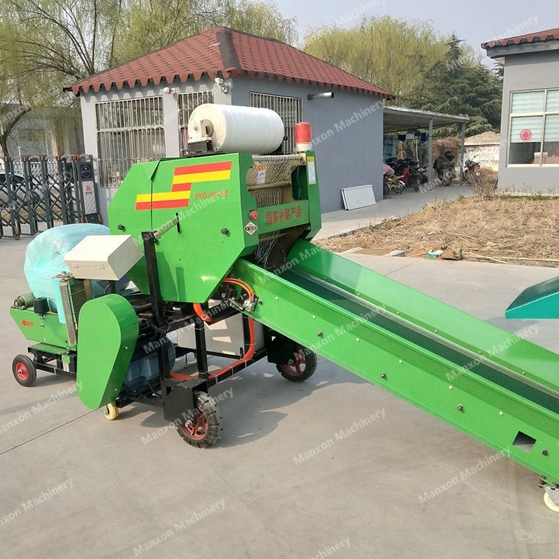 Farmland Widely Used Mini Round Hay Baler For Sale Corn Silage Baler Wrapper