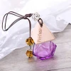 Fashion Car Perfume Bottle  Air Freshener  Glass Bottle Perfume Pendant Auto Ornament  Perfume Bottle With Wooden Cover