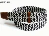 Fashion fullgrain leather wax rope knitted belt mens braided belt