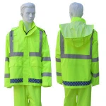Fashion high quality cheap style outdoor adult reflector raincoat