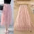 Import Fashion ladys princess skirt long dress stock CHINA garment stock lot from China
