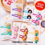 Fashion new style hair clips for children girls cartoon  kids plastic hairpins cute hair accessories