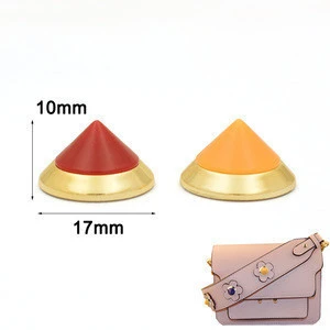 Fashion plastic cone rivet for handbag strap